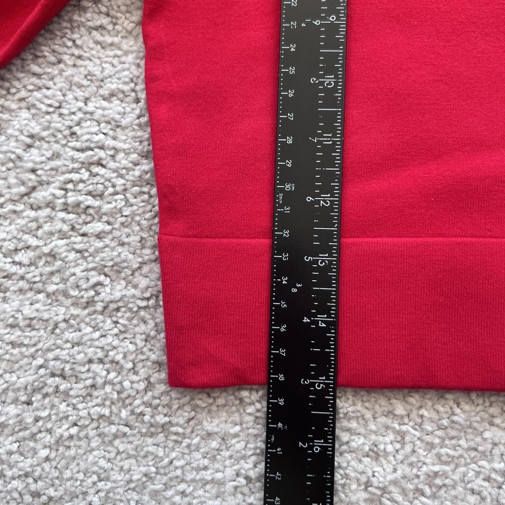 Serena Bute Fitted Cropped Cardigan Sweater Womens M Red Viscose Blend Knit - Picture 13 of 15